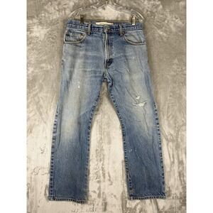 Levi Strauss Co 501 Mens Jeans Medium Wash Distressed Button Fly Size 32x30